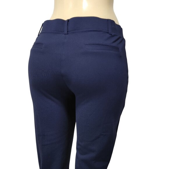 BETABRAND Women's Dress Pull On Pants Cropped Leg Size Large Navy Blue - Picture 7 of 14